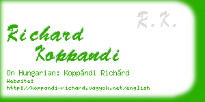 richard koppandi business card